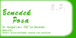 benedek posa business card